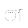 Настенный светильник (бра) MAYTONI RIM MOD058WL-L50B3K
